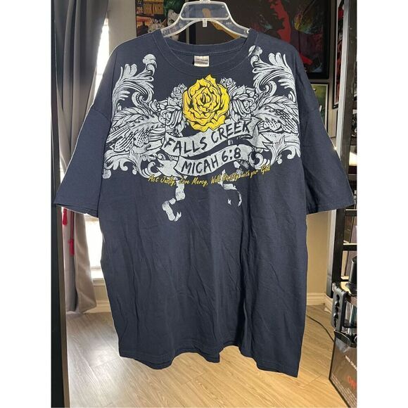 Y2K Falls Creek Micah 6:8 Religious Quote Tee - Picture 1 of 4
